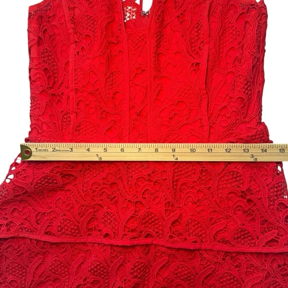 Adelyn Rae Red Lace Sun‎ Dress | Women’s Size Medium - Picture 12 of 13